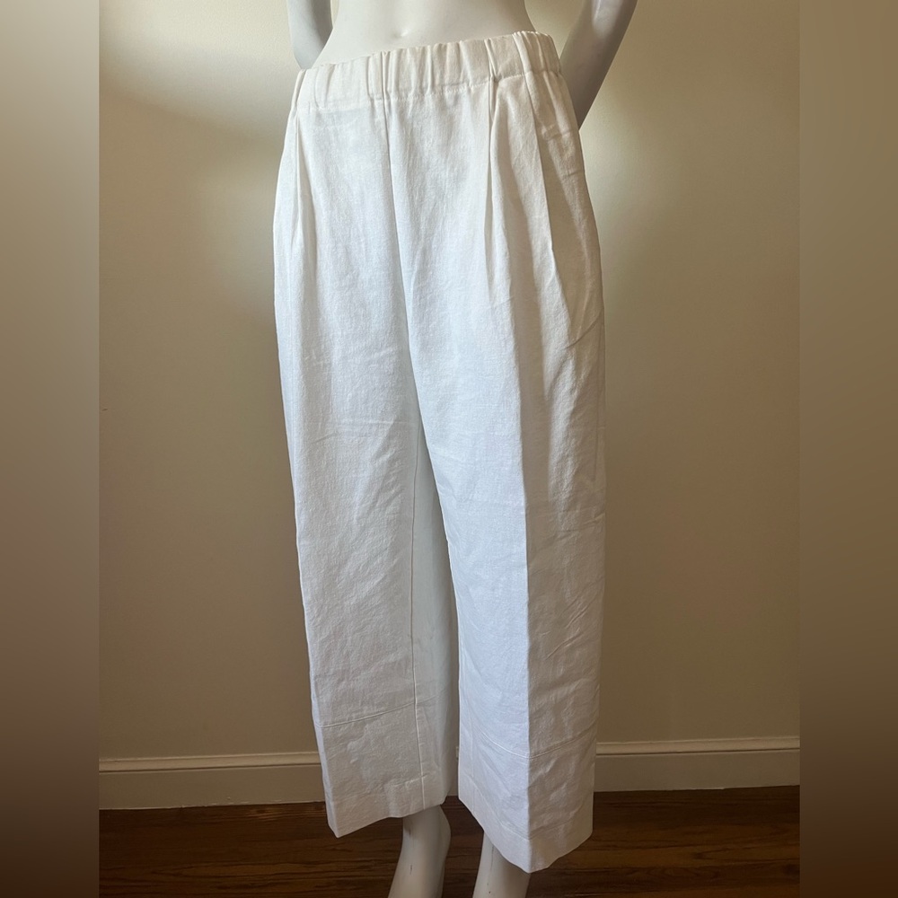Go Lightly White Linen/ Viscose Pants, Made In USA sold - Picture 3 of 15